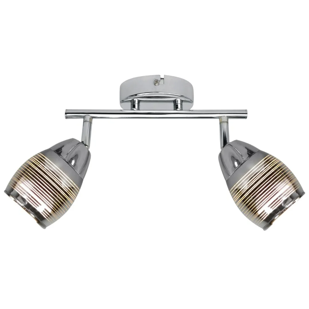 MILTON LAMPA SUFITOWA LISTWA 2X10W E14 LED CHROM