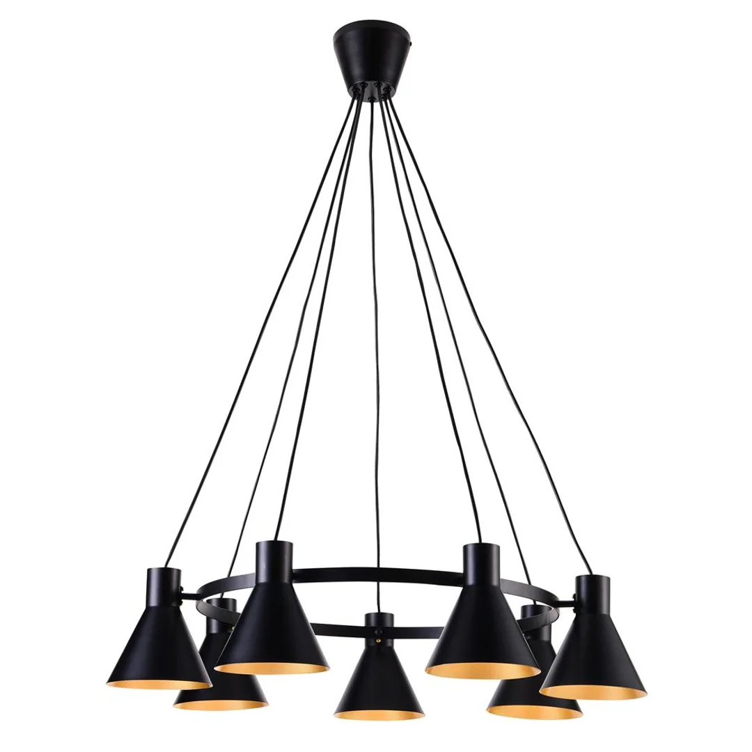 MORE LAMPA WISZĄCA 7X40W E27 CZARNY MATOWY