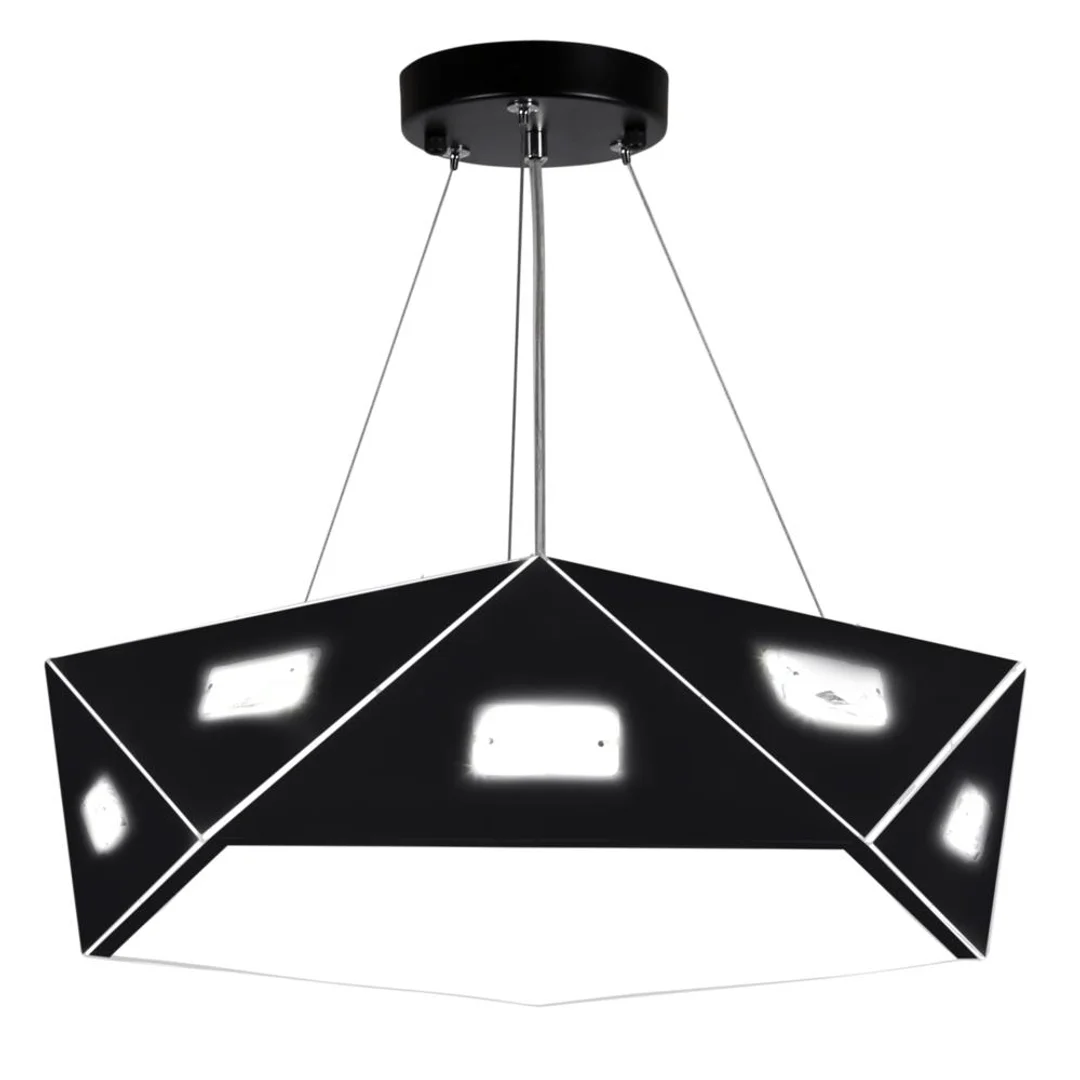 NEMEZIS LAMPA WISZĄCA PIĘCIOKATNY 42 3X40W G9 Z ŻARÓWKĄ CZARNY