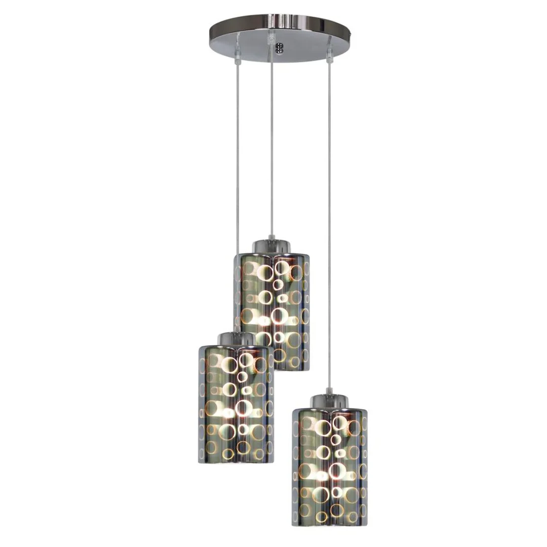 NOCTURNO LAMPA WISZĄCA TALERZ 3X40W E27 CHROM