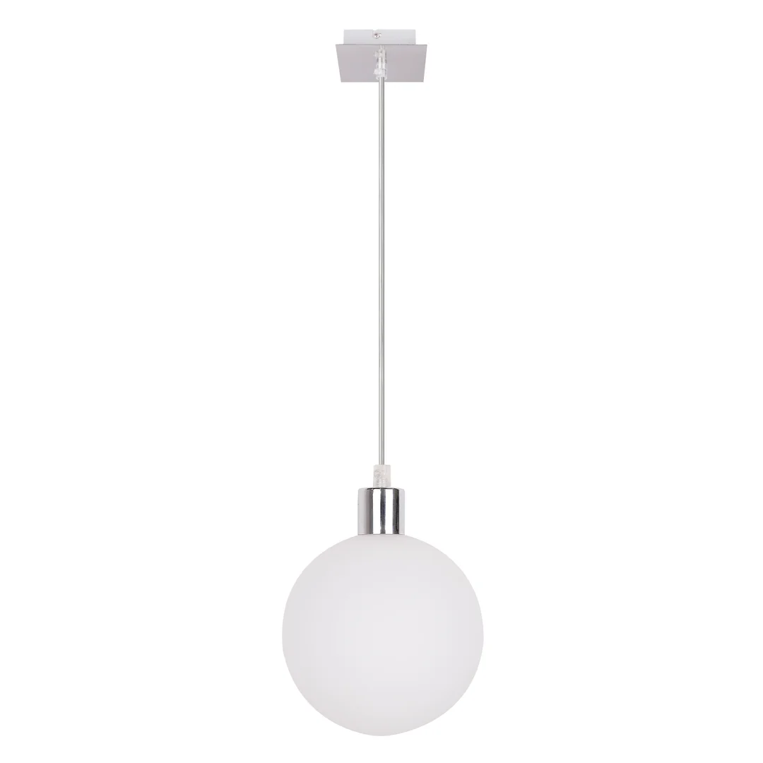 Oden lampa wisząca chromowy 1x40w g9 klosz biały 15cm