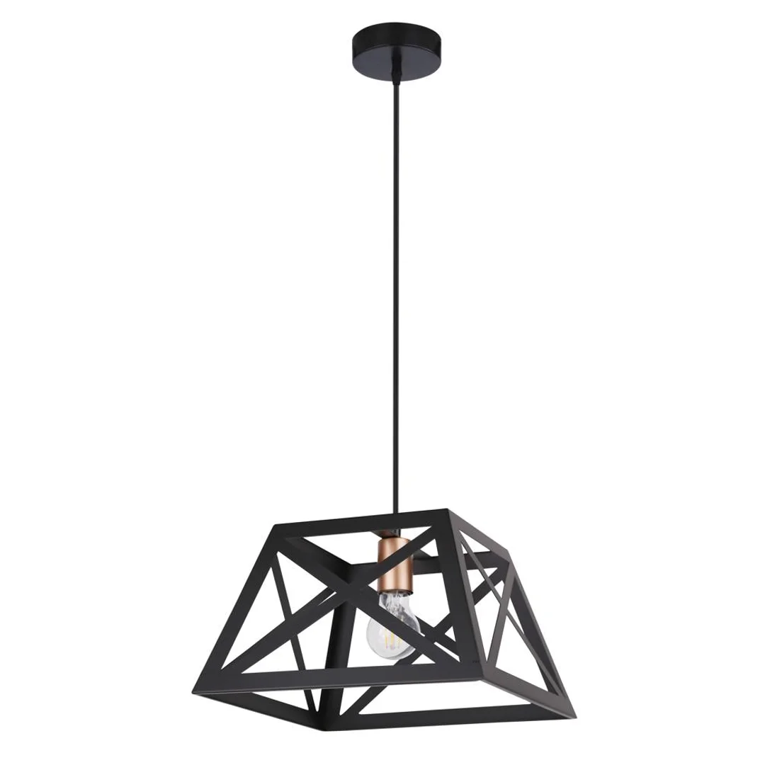 Origami lampa wisząca czarny 1x40w e27 klosz czarny