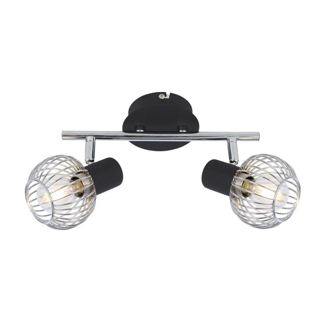 OSLO LAMPA SUFITOWA LISTWA 2X40W E14 CZARNY/CHROM