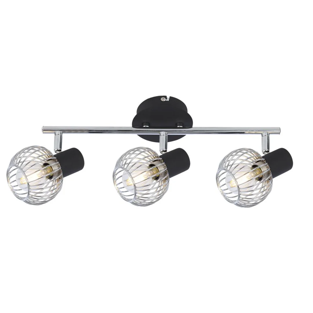 OSLO LAMPA SUFITOWA LISTWA 3X40W E14 CZARNY/CHROM
