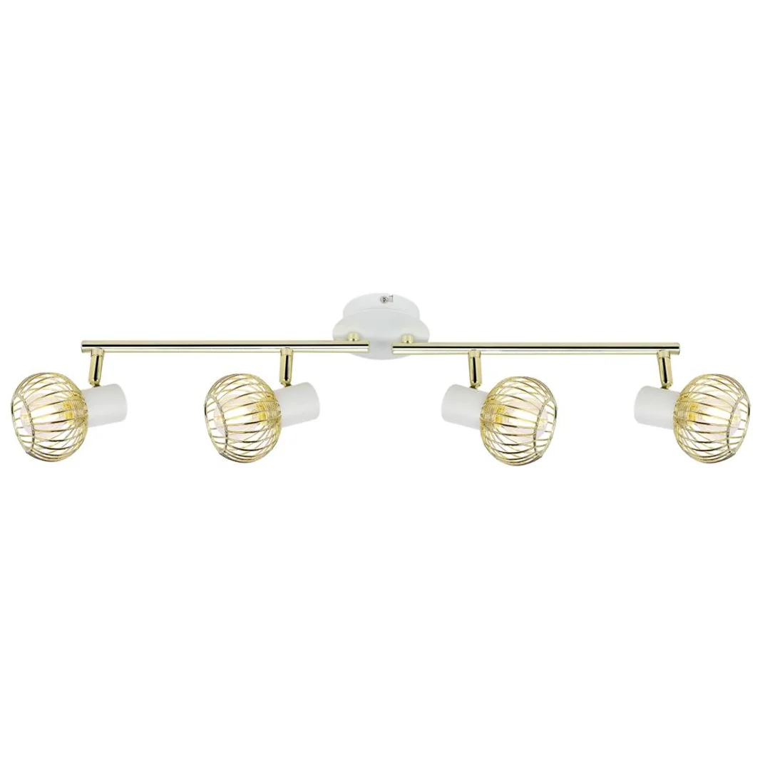 OSLO LAMPA SUFITOWA LISTWA 4X40W E14 BIAŁY/ZŁOTY