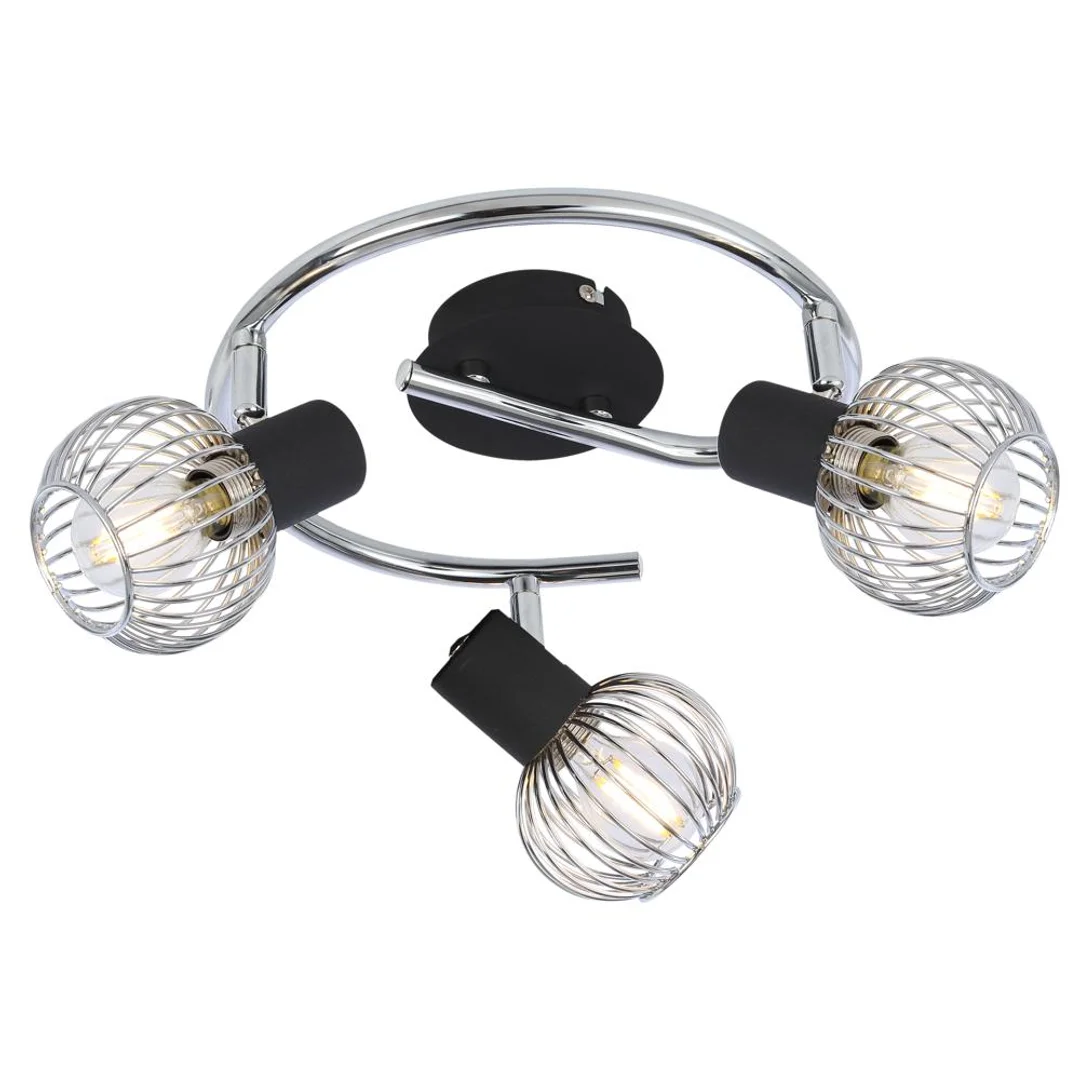 OSLO LAMPA SUFITOWA SPIRALA 3X40W E14 CZARNY/CHROM