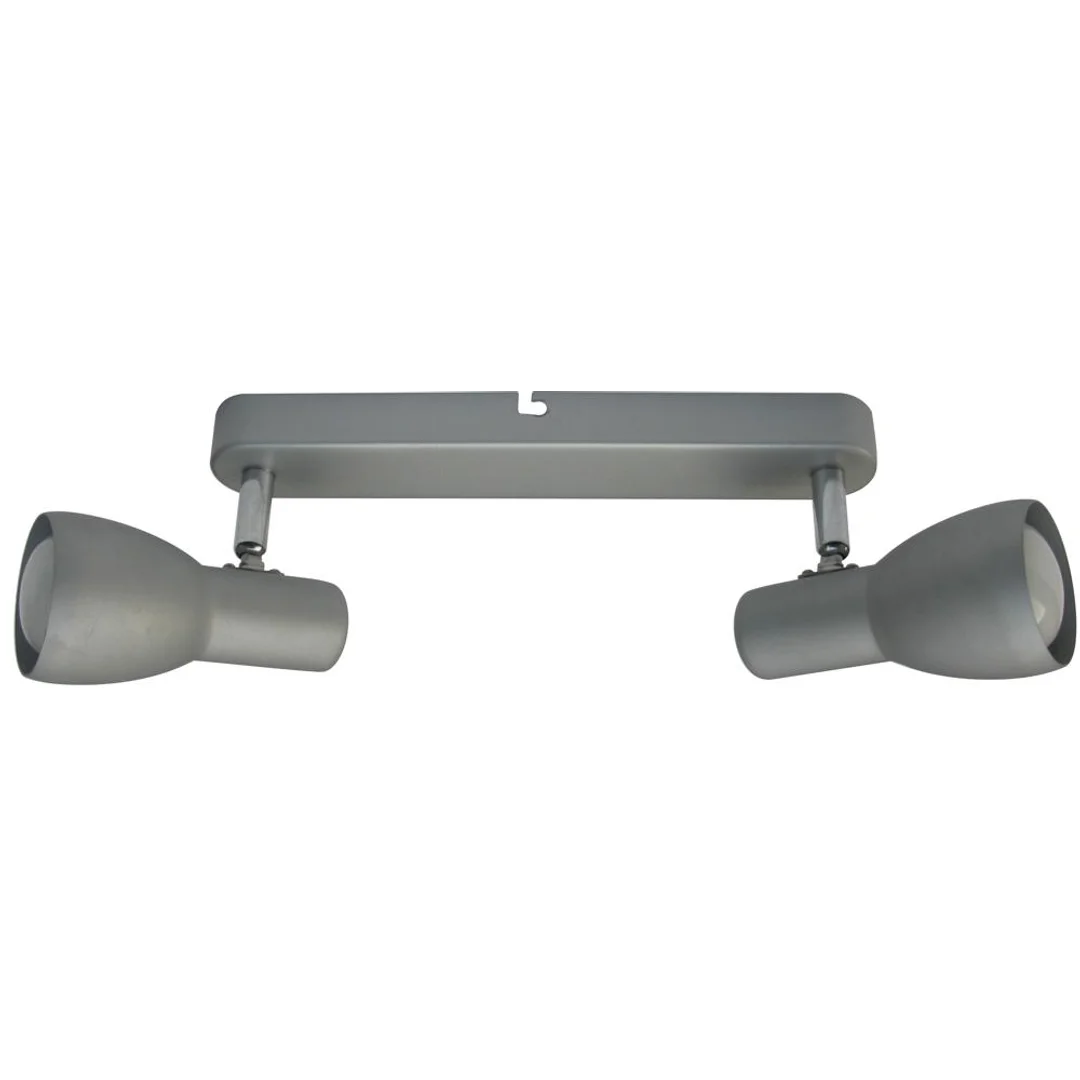 PICARDO LAMPA SUFITOWA LISTWA 2X40W E14 SZARO SREBRNY