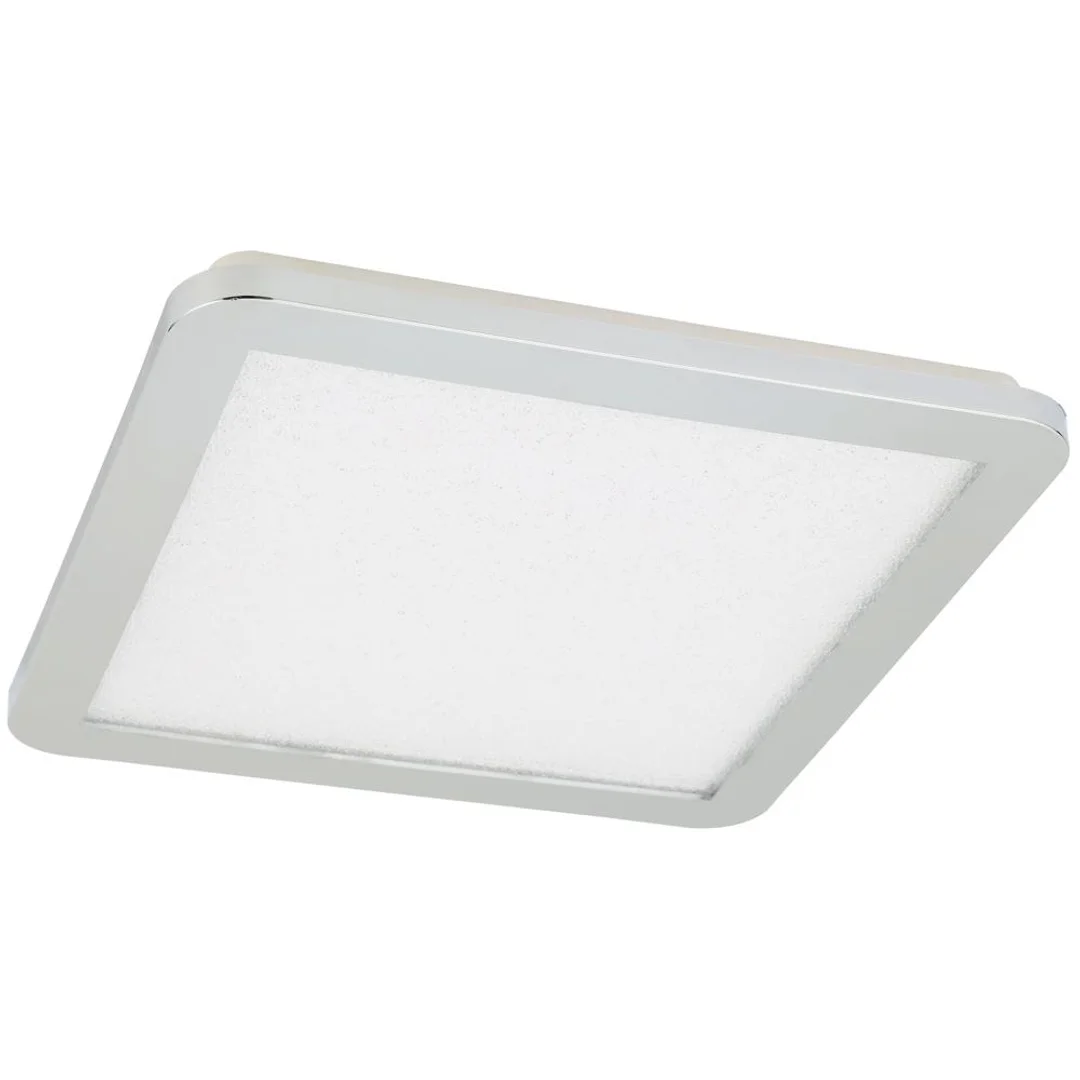 Plafon do łazienki NEXIT minimalistyczny – srebrny chromowany 40 cm – plafon z funkcją ściemniania LED 3000K 24W IP44