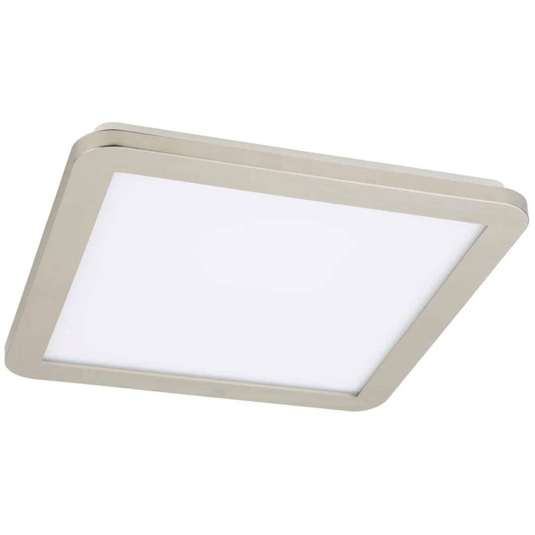Plafon do łazienki NEXIT minimalistyczny – srebrny satynowy 30 cm – plafon z funkcją ściemniania LED 3000K 18W IP44