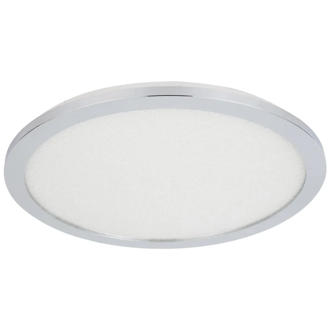 Plafon do łazienki PIXEL minimalistyczny – srebrny chromowany 40 cm - okrągły plafon LED z funkcją ściemniania 3000K 24W IP44