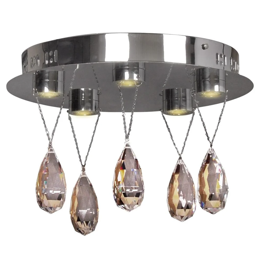 PRISMA LAMPA SUFITOWA PLAFON 5X3W LED CHROM