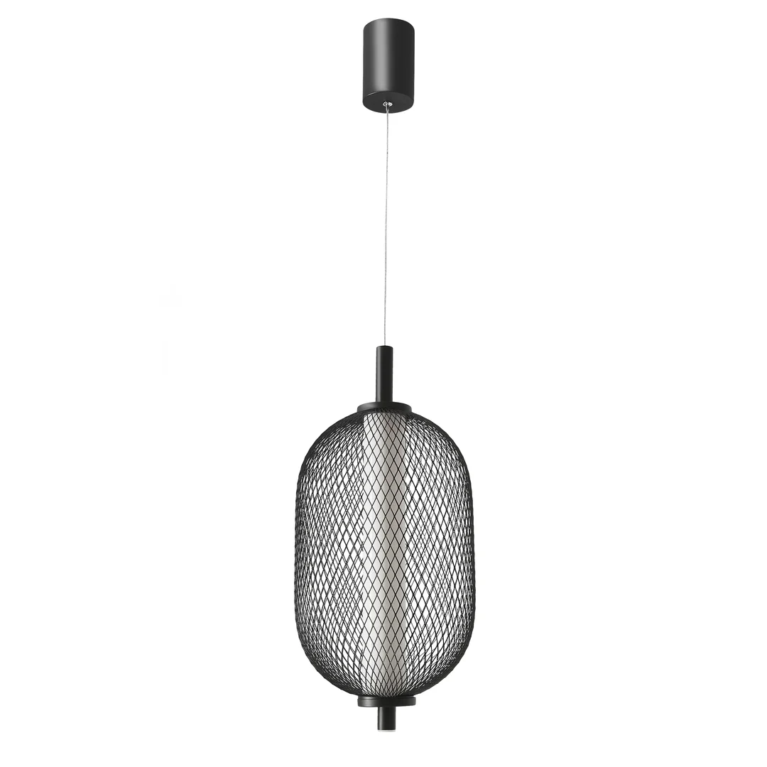 Puma lampa wisząca 15cm czarny 10W LED 3000K klosz biały