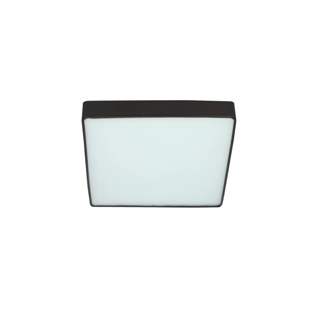 Quattro lampa sufitowa plafon kwadrat czarny 35x35 18W LED 4000K klosz bia³y