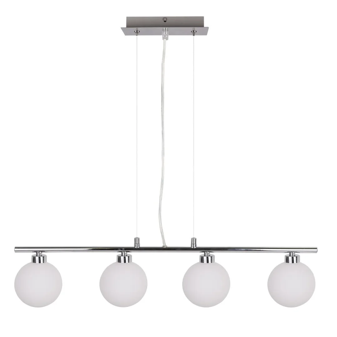 Raisa lampa wisząca chromowy 4x40 g9 klosz biały