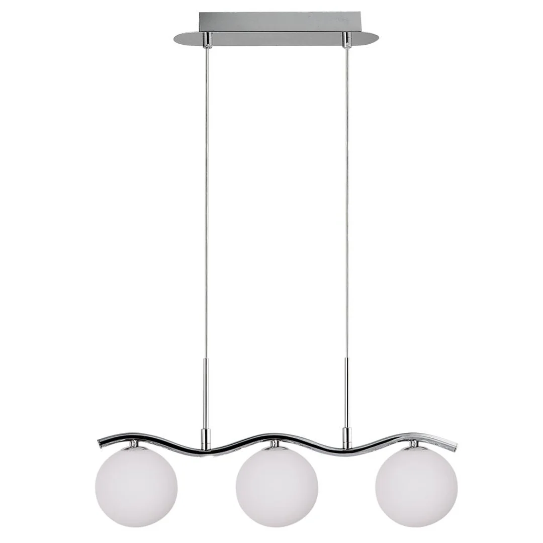 Ramon lampa wisząca chromowy 3x40w g9 klosz biały