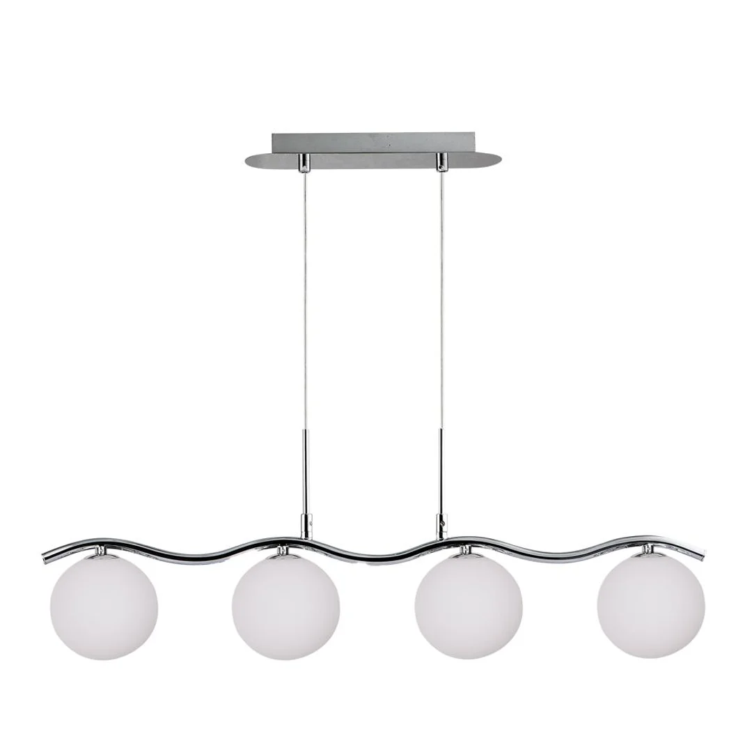 Ramon lampa wisząca chromowy 4x40w g9 klosz biały