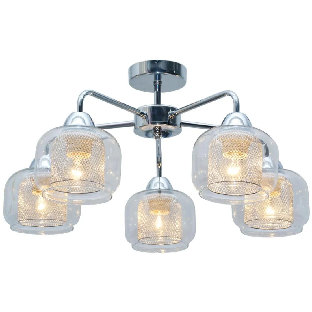 RAY LAMPA SUFITOWA 5X40W E14 CHROM
