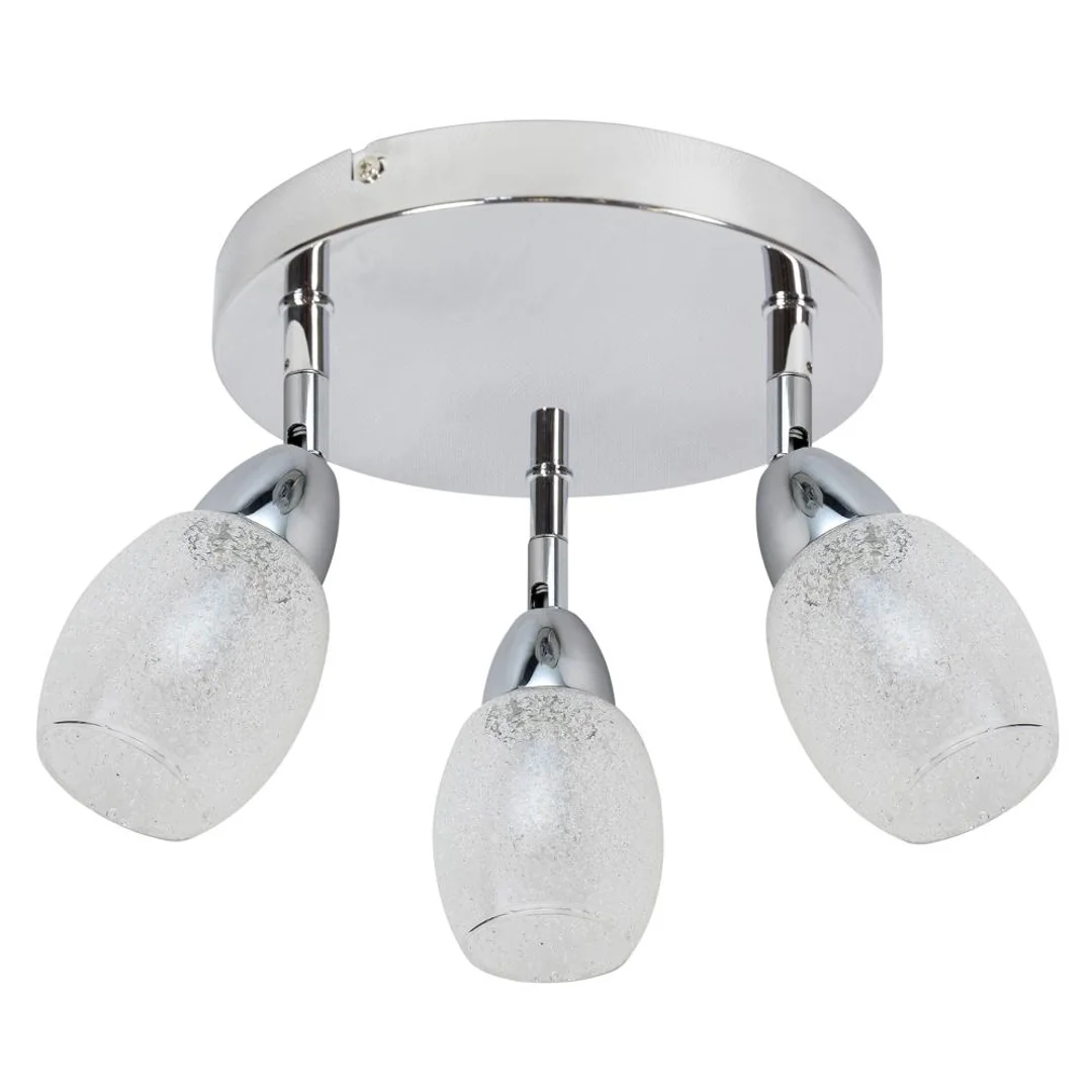 RICO LAMPA SUFITOWA PLAFON 3X6W LED SMD GŁÓWKA OKRĄGŁA 1E Z PRZEGUBEM KD SYSTEM KLOSZ WYMIENNY CHROM/BEZBARWNY