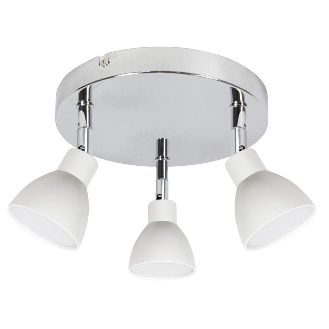 ROY LAMPA SUFITOWA PLAFON 3X5W LED COB GŁÓWKA OKRĄGŁA 1E Z PRZEGUBEM KD SYSTEM BIAŁY