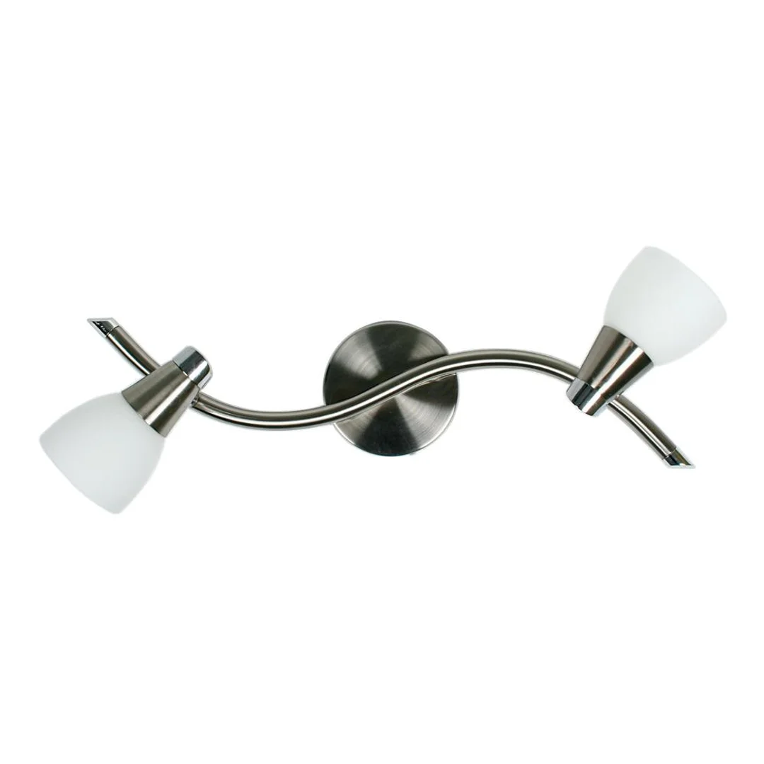 SELIA LAMPA SUFITOWA LISTWA 2X40W G9 NIKIEL MAT/CHROM BIAŁY (BŻ)