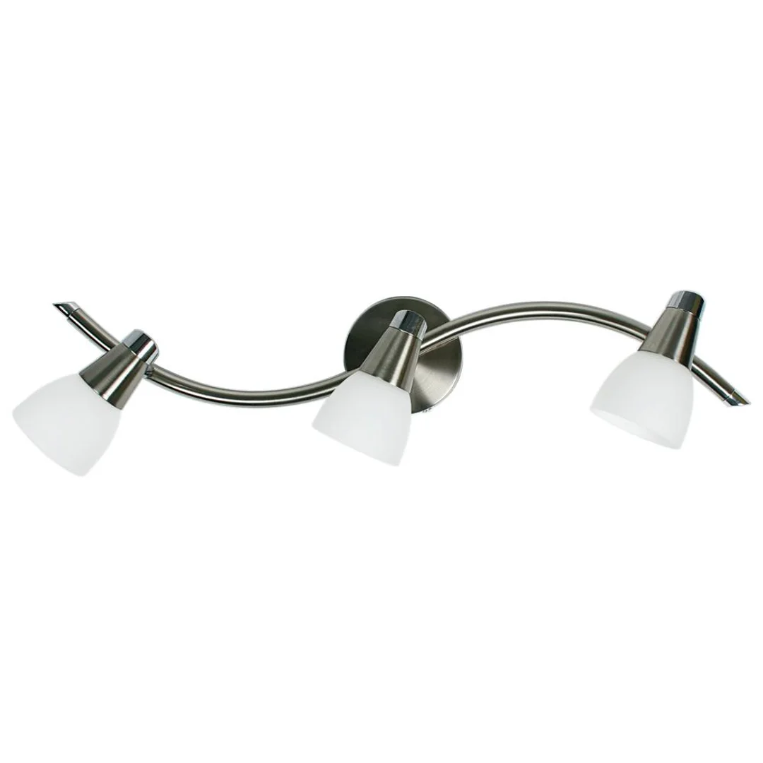 SELIA LAMPA SUFITOWA LISTWA 3X40W G9 NIKIEL MAT/CHROM BIAŁY (BŻ)