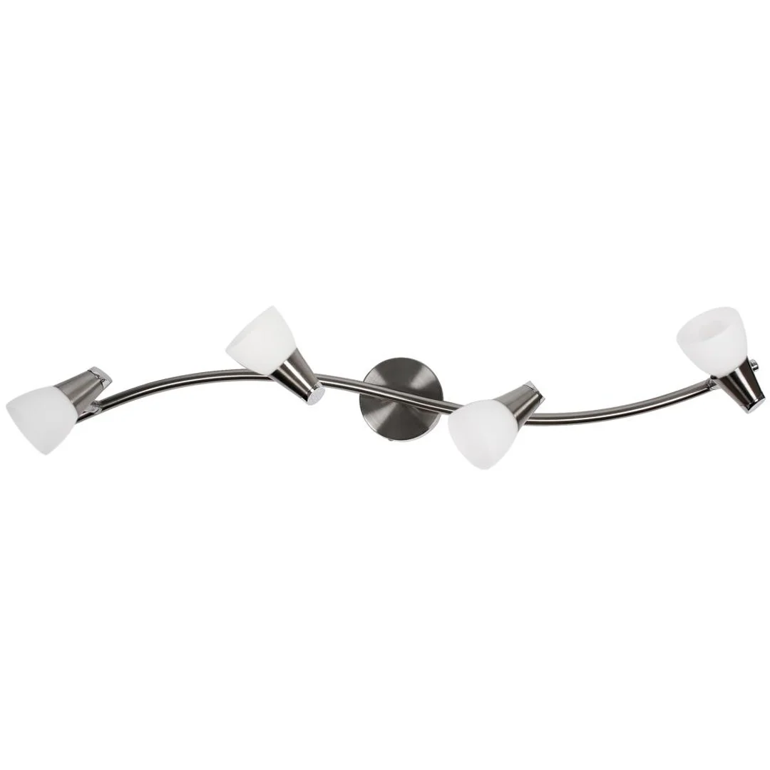 SELIA LAMPA SUFITOWA LISTWA 4X40W G9 NIKIEL MAT/CHROM BIAŁY (BŻ)