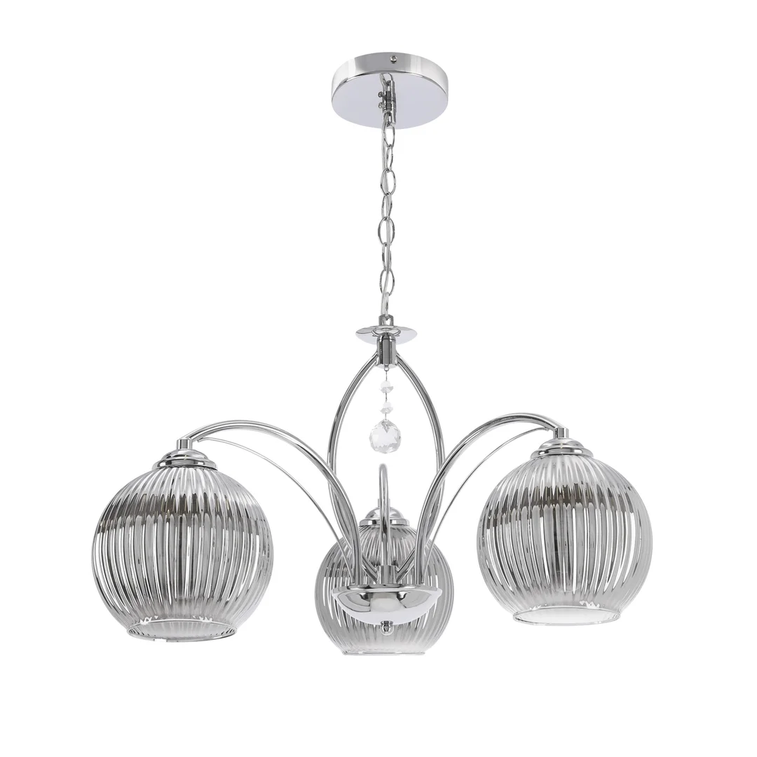 Sierra lampa wisząca chromowy 3x40W E27 klosz chromowy