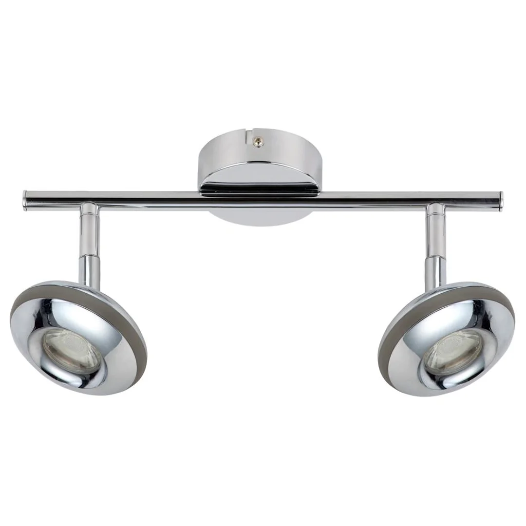 SKIPPER LAMPA SUFITOWA LISTWA 2X6W LED COB GŁÓWKA OKRĄGŁA 1E Z PRZEGUBEM KD SYSTEM CHROM