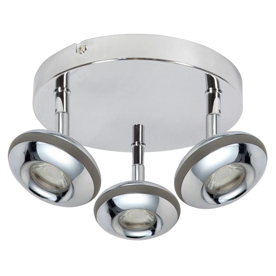 SKIPPER LAMPA SUFITOWA PLAFON 3X6W LED COB GŁÓWKA OKRĄGŁA 1E Z PRZEGUBEM KD SYSTEM CHROM