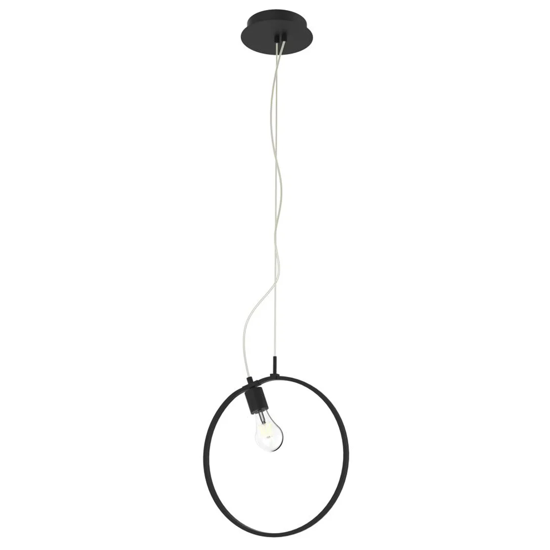 SKIROS LAMPA WISZĄCA 35 1X60W E27 LED+12W LED CZARNY 4000K APETI
