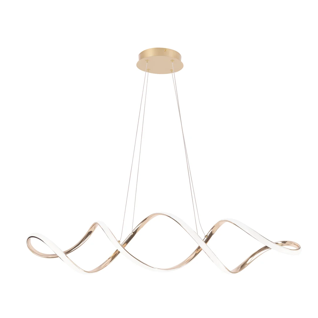 SNELLO lampa wisząca złoty 32W LED 3000, 4500, 6500K kryształki bezbarwne