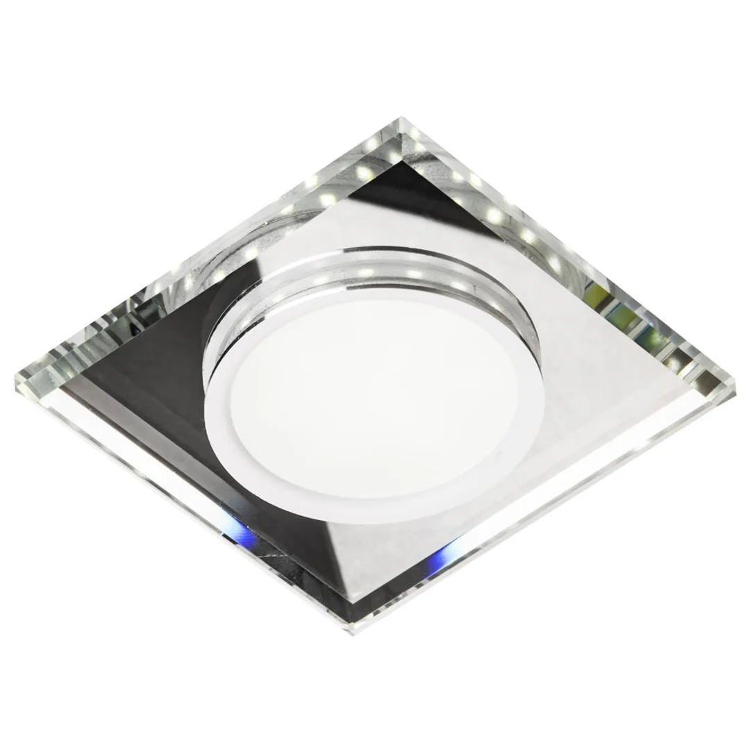 SSP-22 CH/TR+WH 8W LED 230V RING LED BIAŁY oczko sufitowe lampa sufitowa STAŁA KWADRATOWA SZKŁO TRANSPARENTNE
