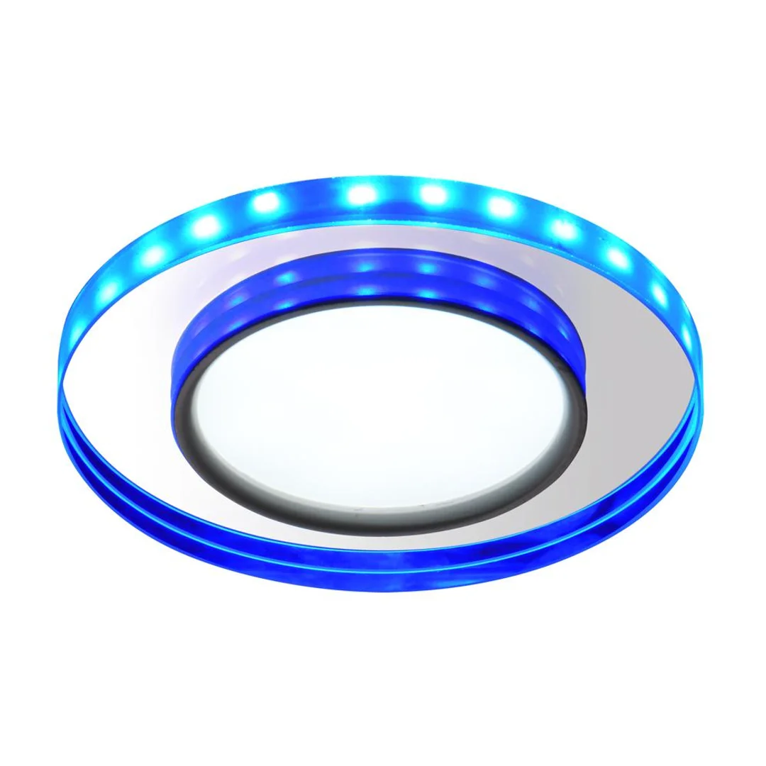 SSP-23 CH/TR+BL 8W LED 230V RING LED NIEBIESKI oczko sufitowe lampa sufitowa STAŁA OKRĄGŁA SZKŁO TRANSPARENTNE