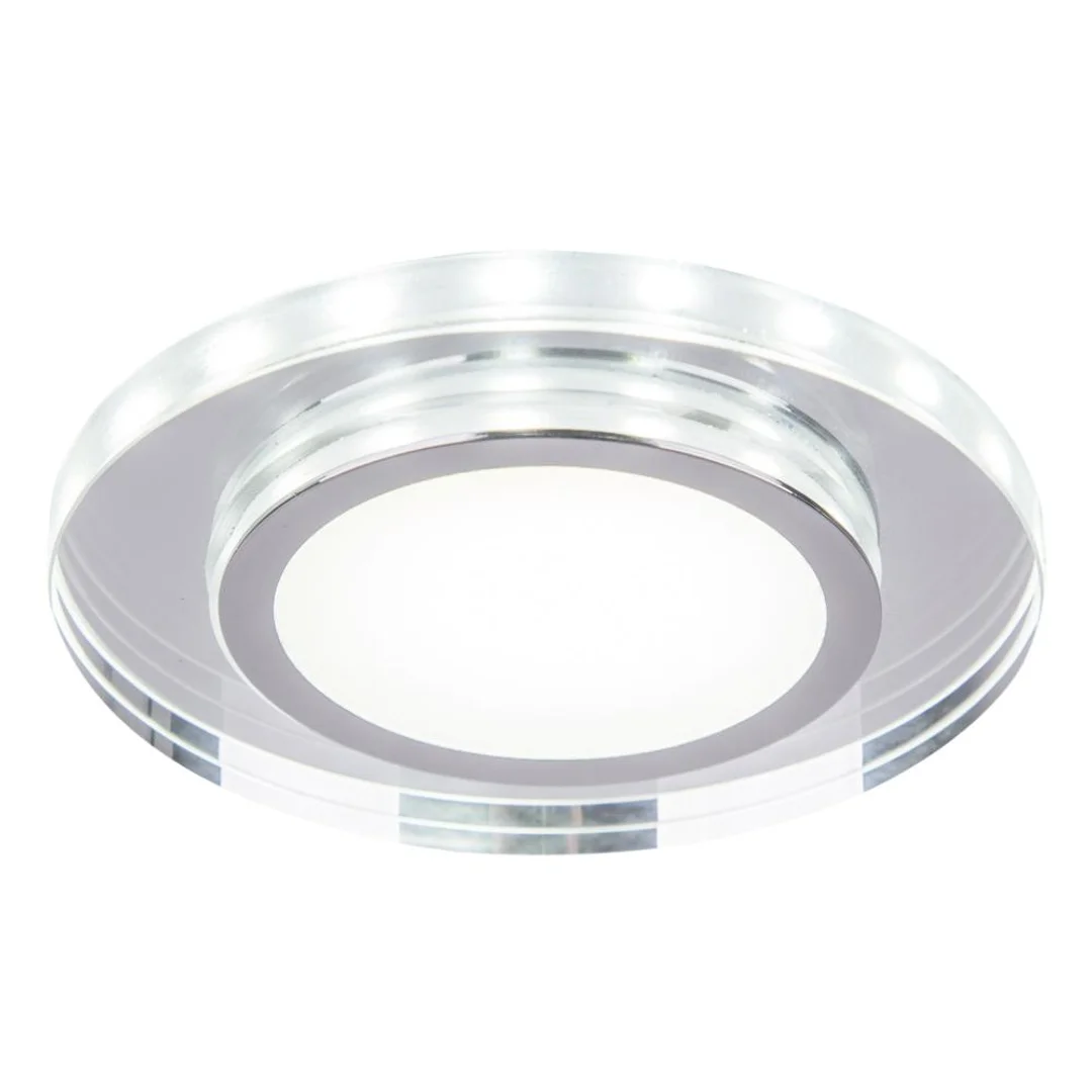 SSP-26 CH/TR+WH 10W LED 230V RING LED BIAŁY oczko sufitowe lampa sufitowa OKRĄGŁA SZLIF SZKŁO TRANSPARENTNE