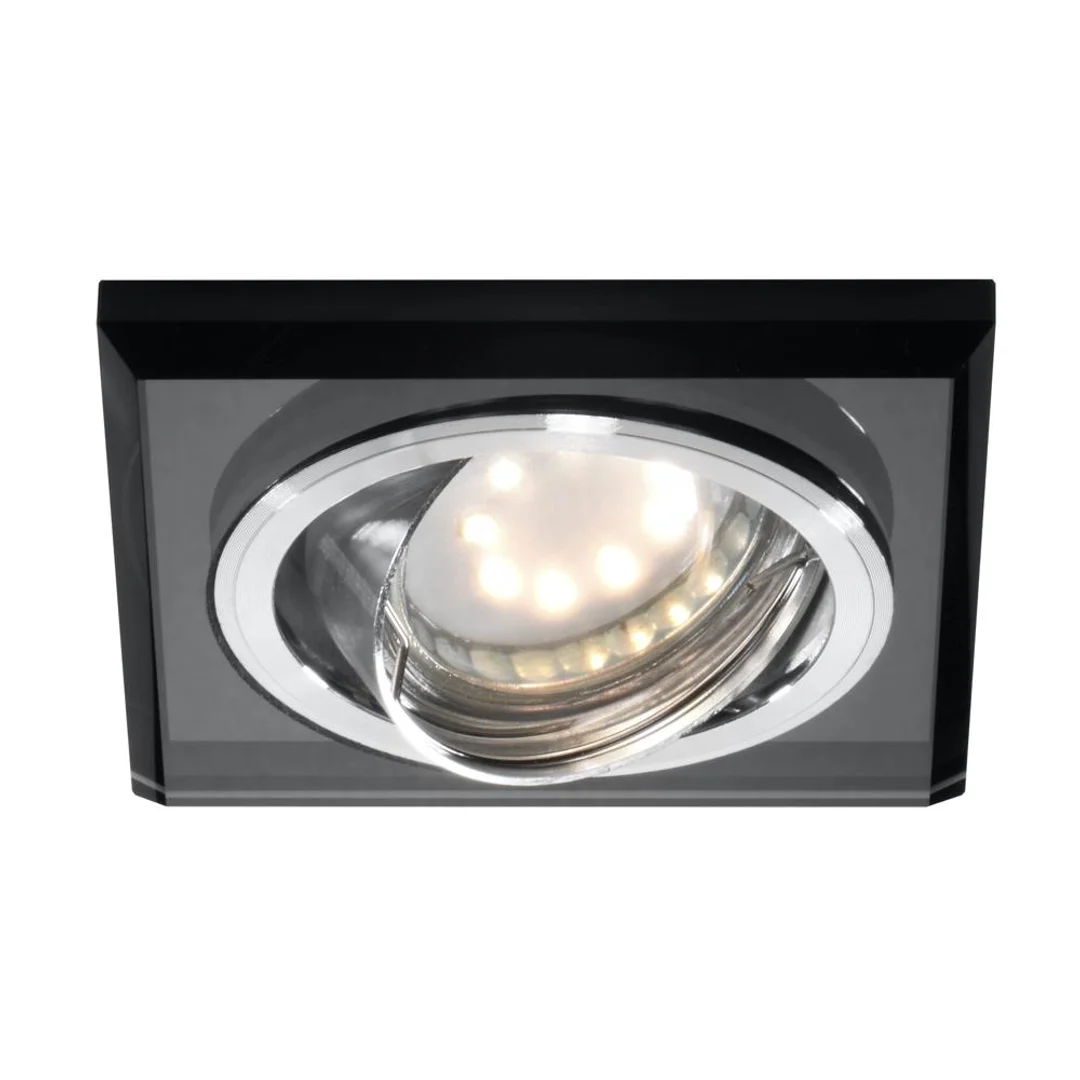 SSU-13 CH/BK MR16 CHROM oczko sufitowe lampa sufitowa UCHYLNA KWADRATOWA SZKŁO CZARNE