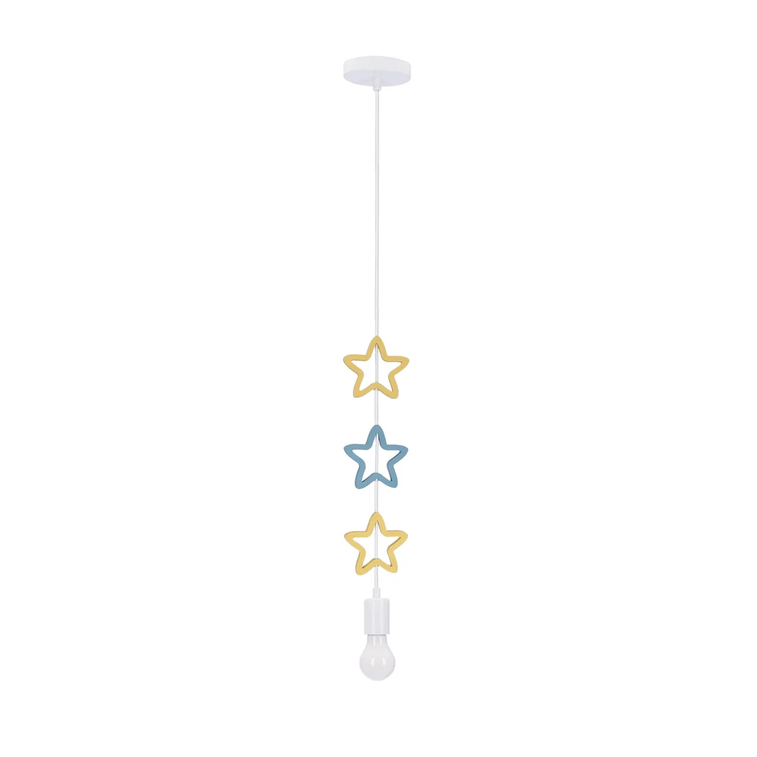 STARS LAMPA WISZĄCA 1X20W E27 IQ KIDS ZŁOTY+NIEBIESKI