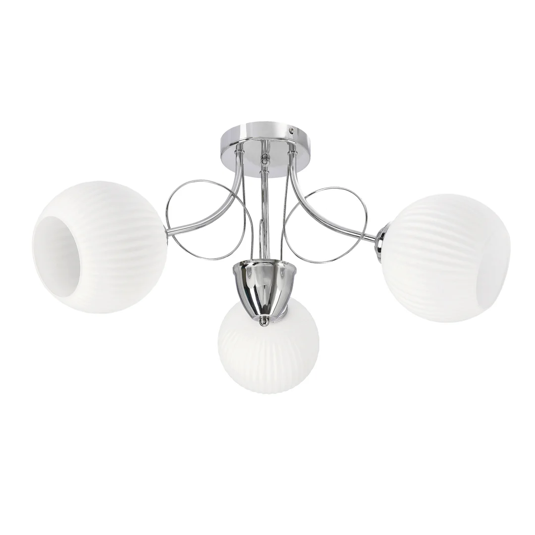Tartine lampa sufitowa chromowy 3x40W E27 klosz biały
