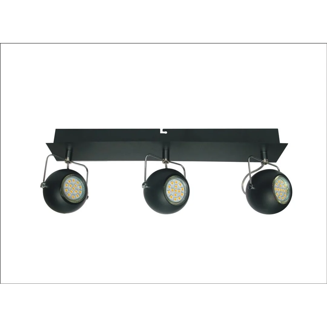 TONY LAMPA SUFITOWA LISTWA 3X3W LED GU10 CZARNY MATOWY
