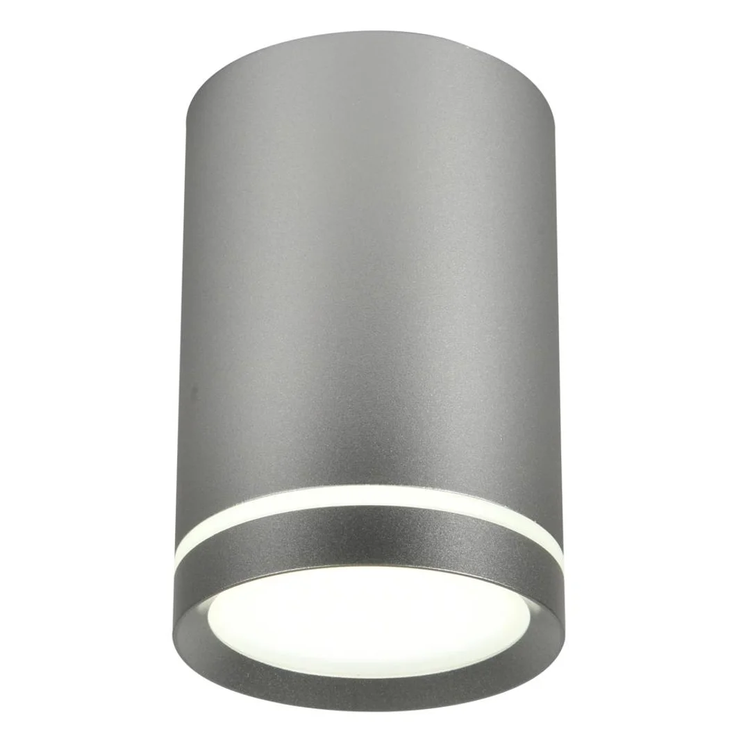 TUBA LAMPA SUFITOWA 1X15W GU10 6,8/10 SREBRNY MATOWY