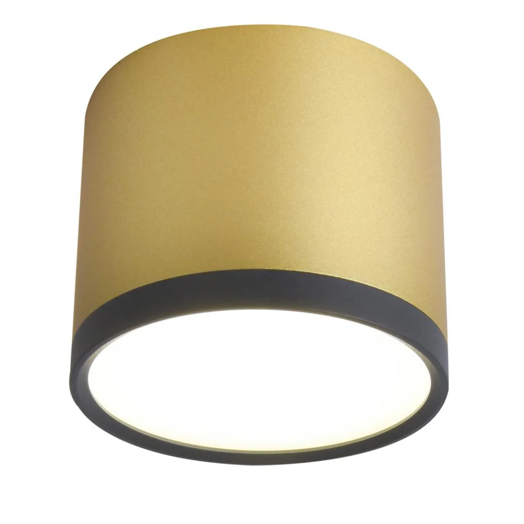 TUBA LAMPA SUFITOWA 9W LED 8,8/7,5 CZARNY+ZŁOTY MAT 4000K