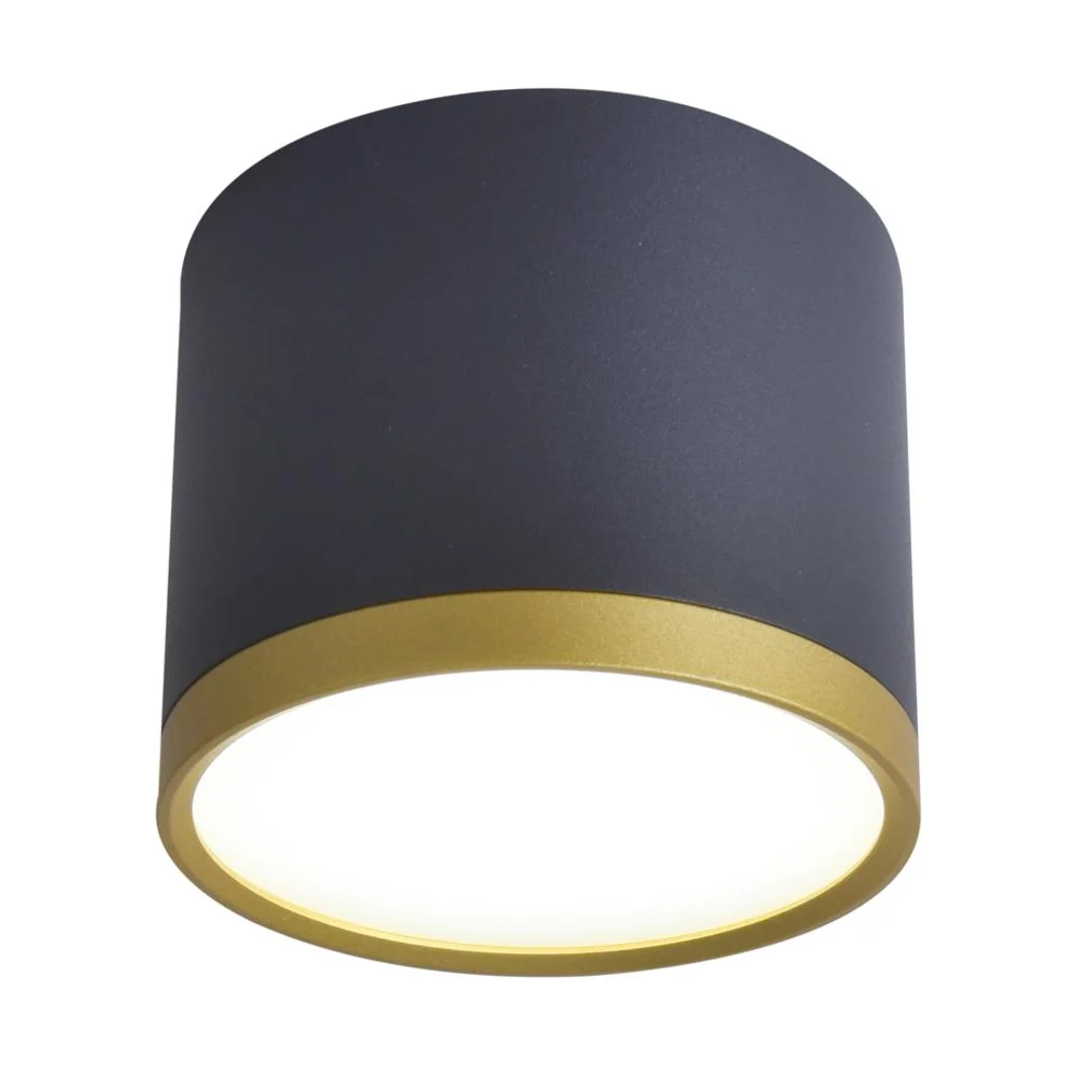 TUBA LAMPA SUFITOWA 9W LED 8,8/7,5 ZŁOTY+CZARNY 4000K