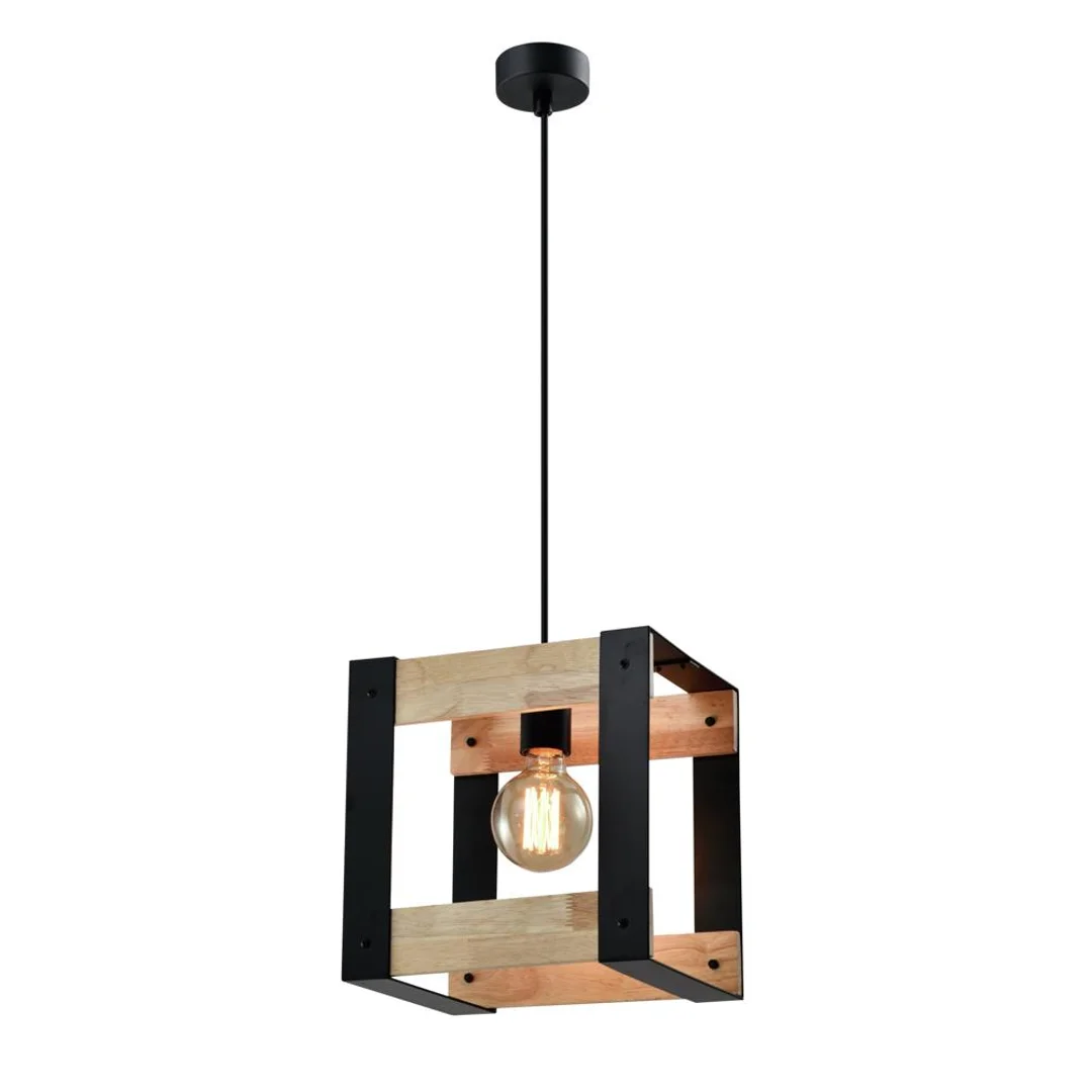 Varna lampa wisząca czarny 1x40w e27 klosz czarny