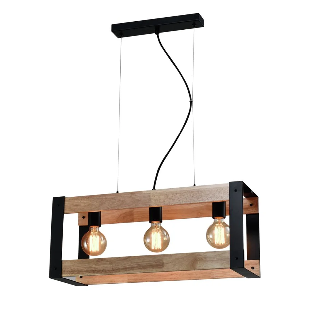 Varna lampa wisząca czarny 3x40w e27 klosz czarny