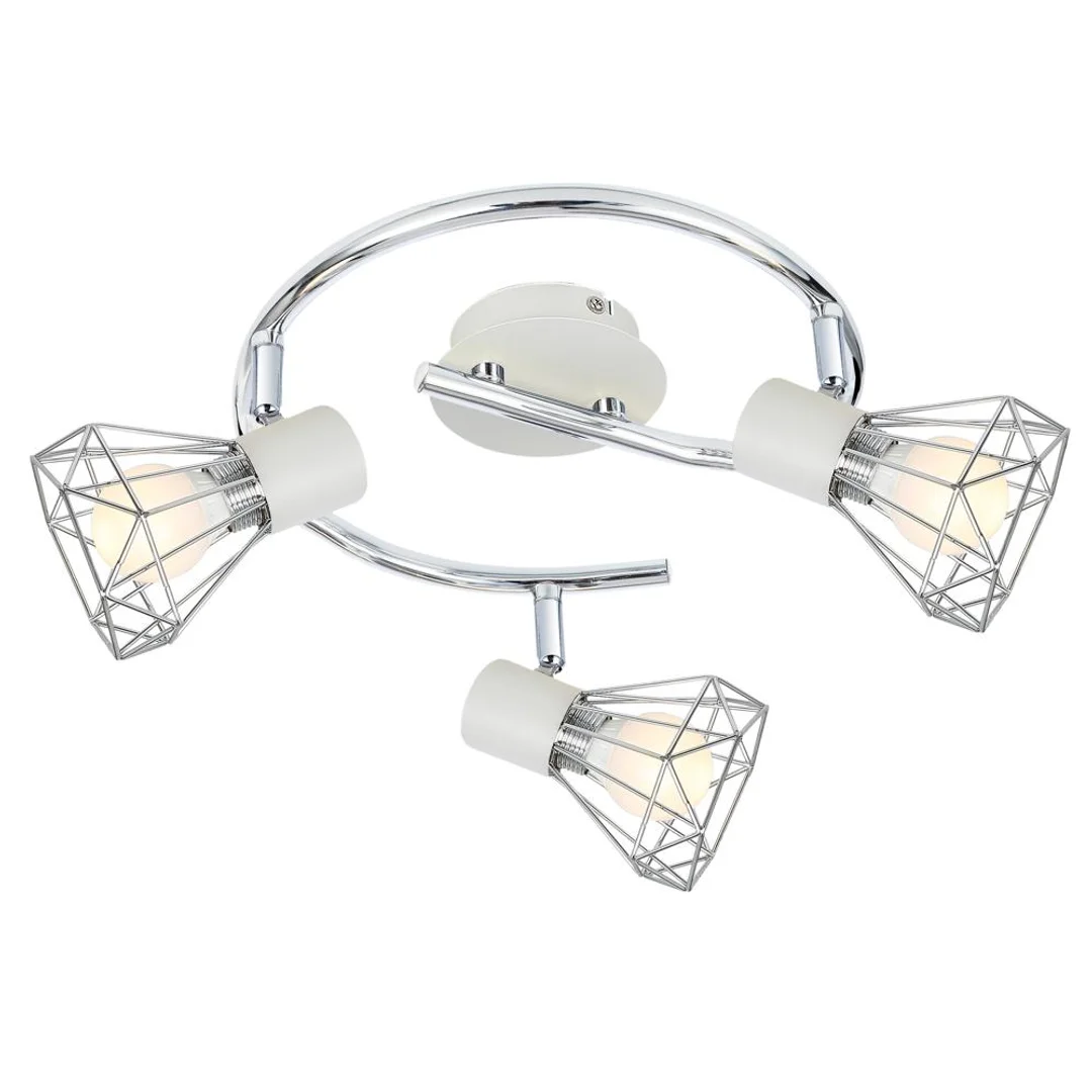VERVE LAMPA SUFITOWA SPIRALA 3X40W E14 BIAŁY ABAŻUR CHROM