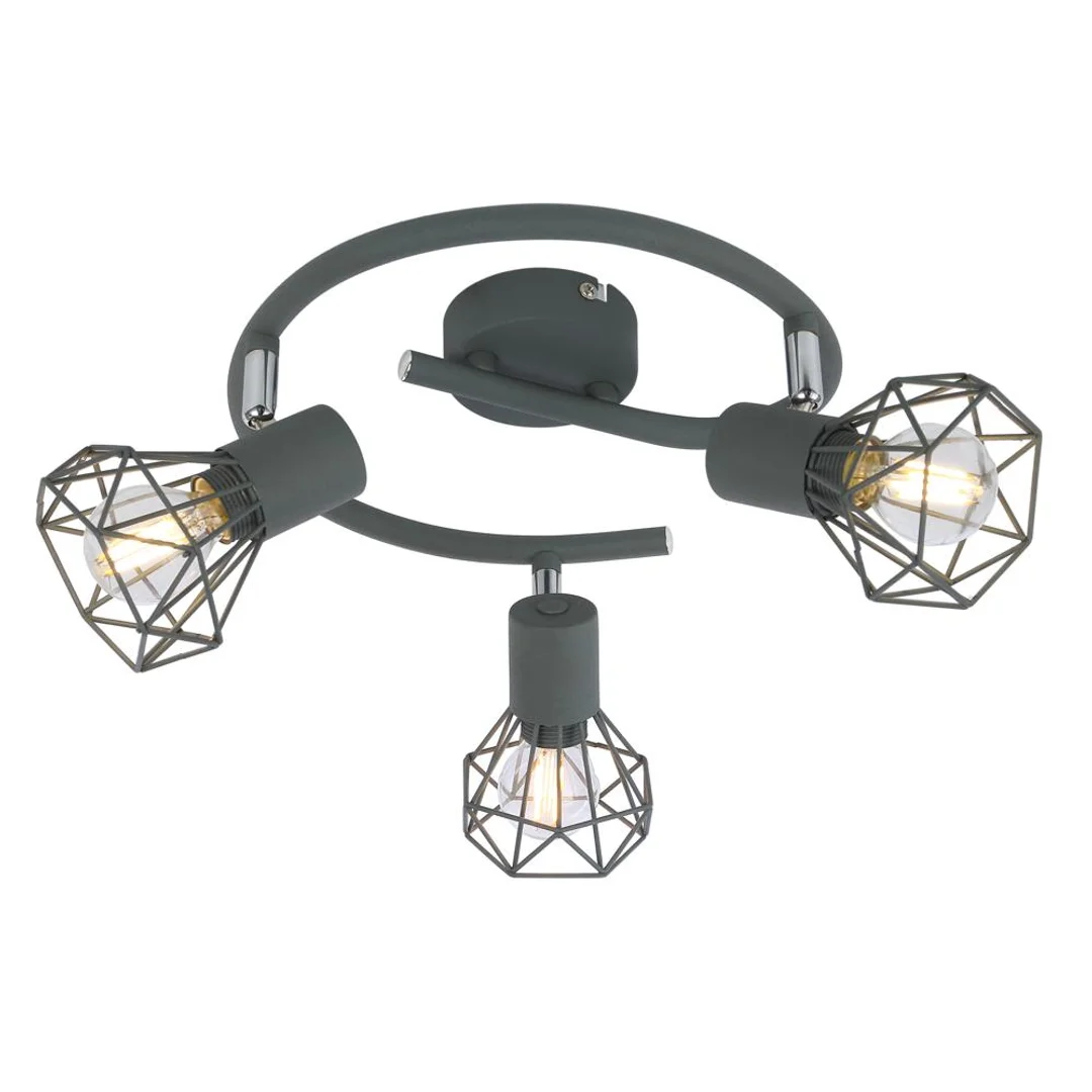 VERVE LAMPA SUFITOWA SPIRALA 3X40W E14 MATOWY SZARY