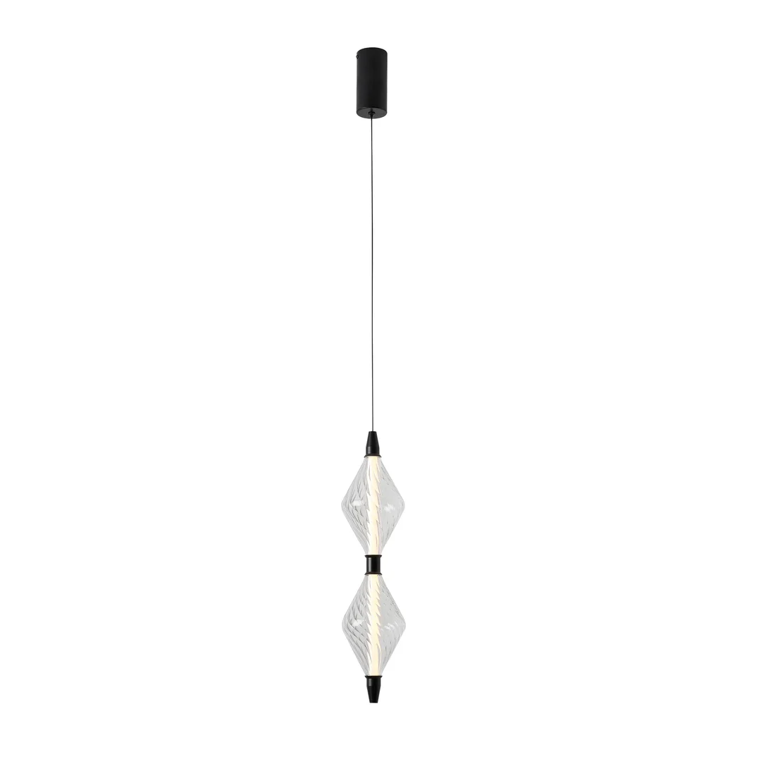 VITA lampa wisząca czarny 7,5W LED 2700K 2 x klosz bezbarwny