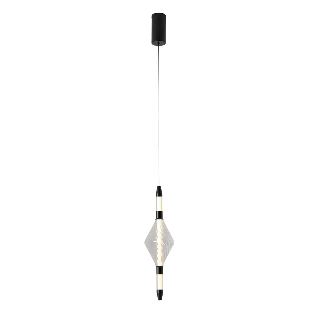 Vita lampa wisząca czarny 7,5W LED 2700K klosz bezbarwny