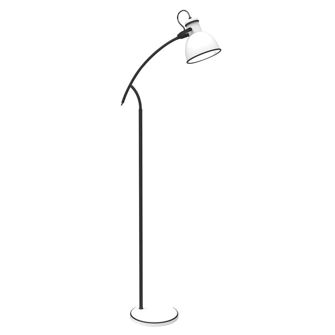 ZUMBA LAMPA PODŁOGOWA SZTYCA SKOS 1X40W E27 BIAŁY+CZARNY