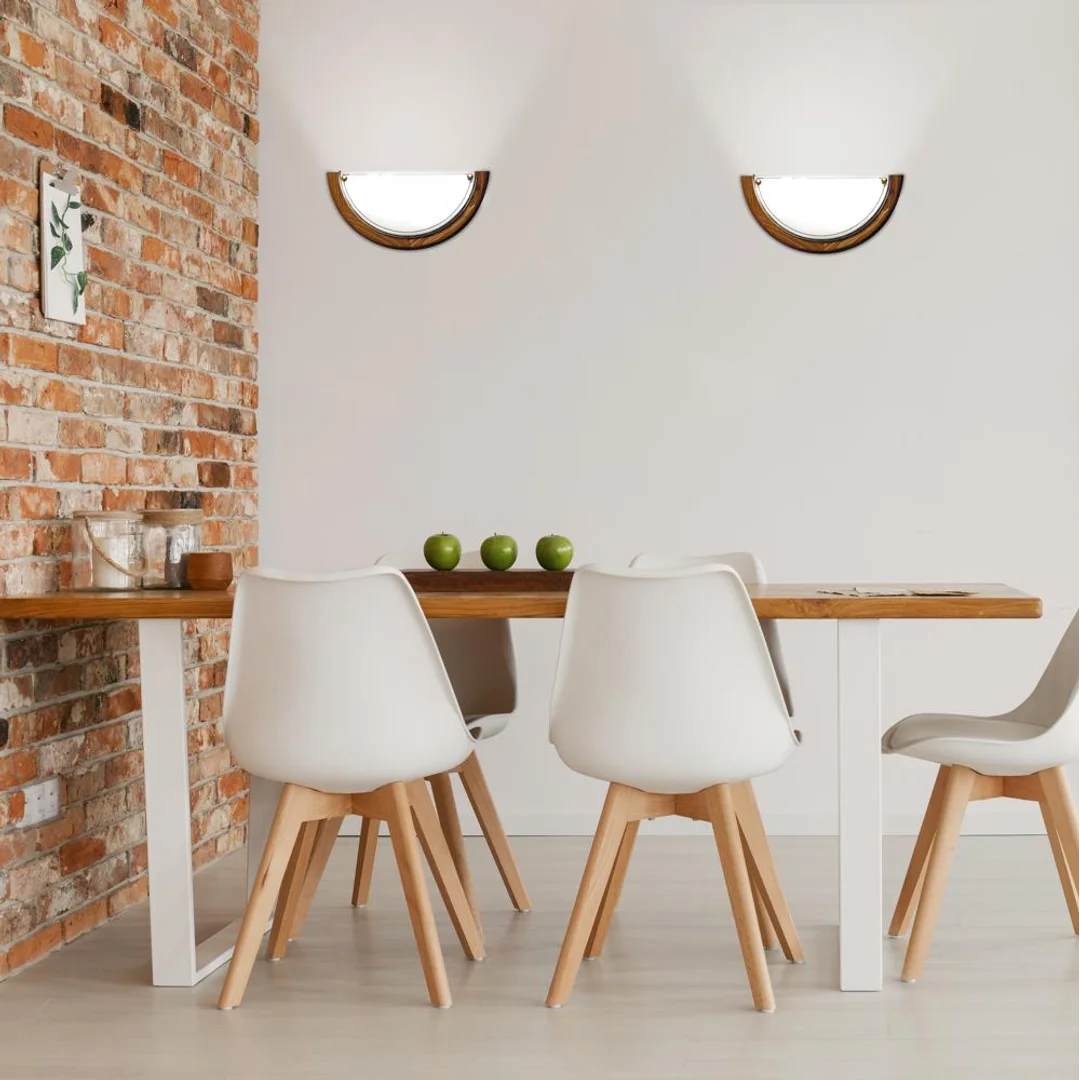 1030 LAMPA SUFITOWA PLAFON1/2 DREWNO STANDARD 1X60W E27 DĄB — zdjęcie 12