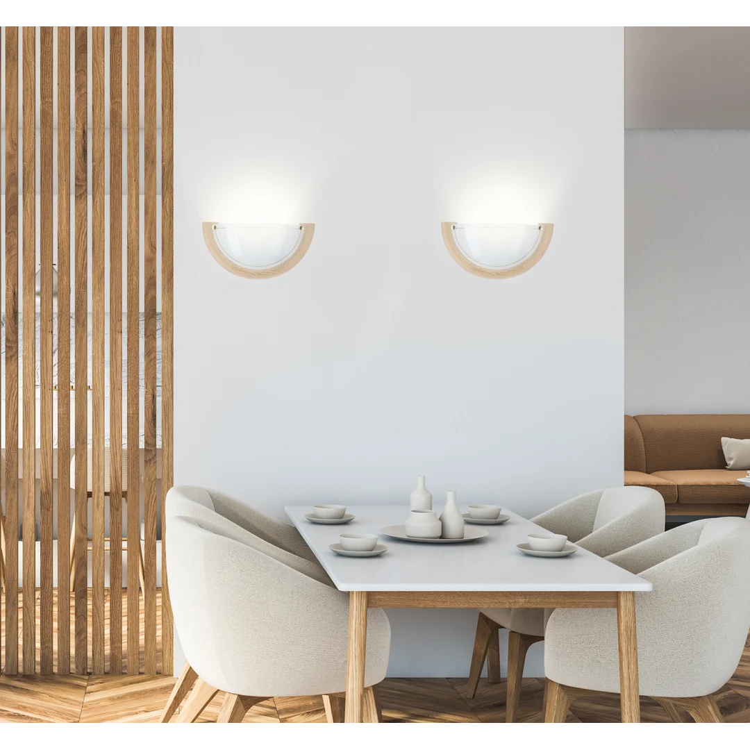1030 LAMPA SUFITOWA PLAFON1/2 DREWNO STANDARD 1X60W E27 SOSNA — zdjęcie 8